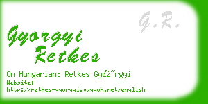 gyorgyi retkes business card